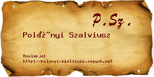 Polónyi Szalviusz névjegykártya